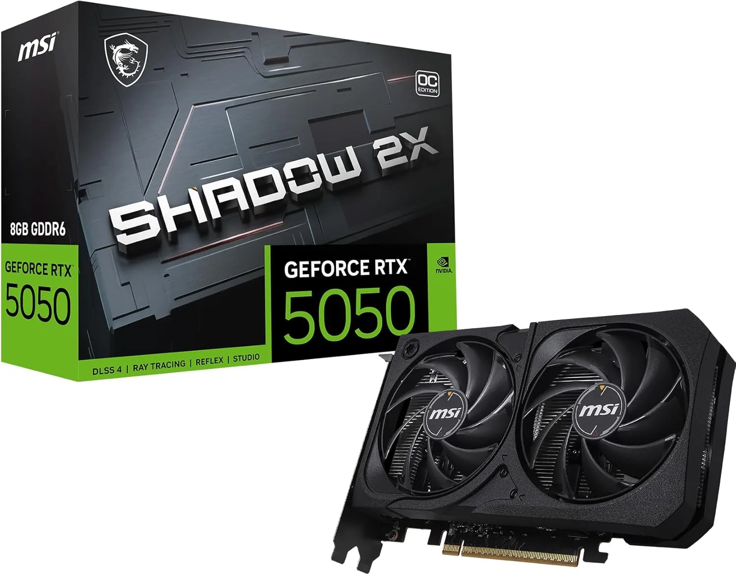 MSI Gaming RTX 5050 8GB Shadow 2X OC Graphics Card
