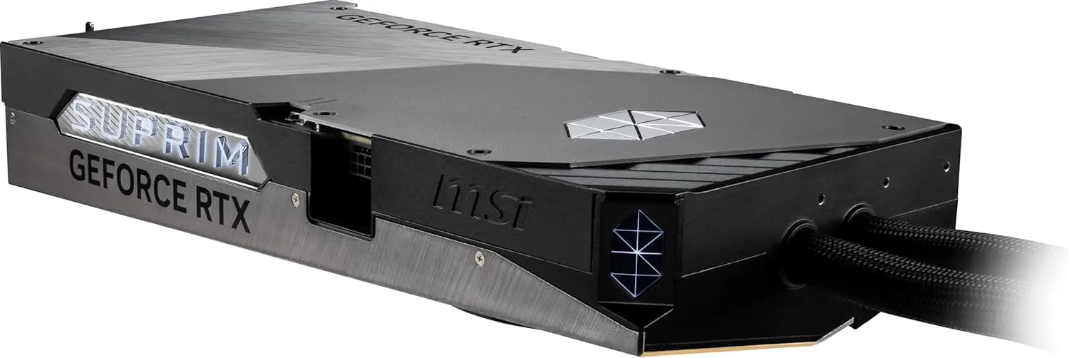 MSI Gaming RTX 5080 16G SUPRIM Liquid SOC Graphics Card (16GB GDDR7, 256-bit, Extreme Performance: 2760 MHz, DisplayPort x 3 2.1a, HDMI 2.1b, NVIDIA Blackwell Architecture)