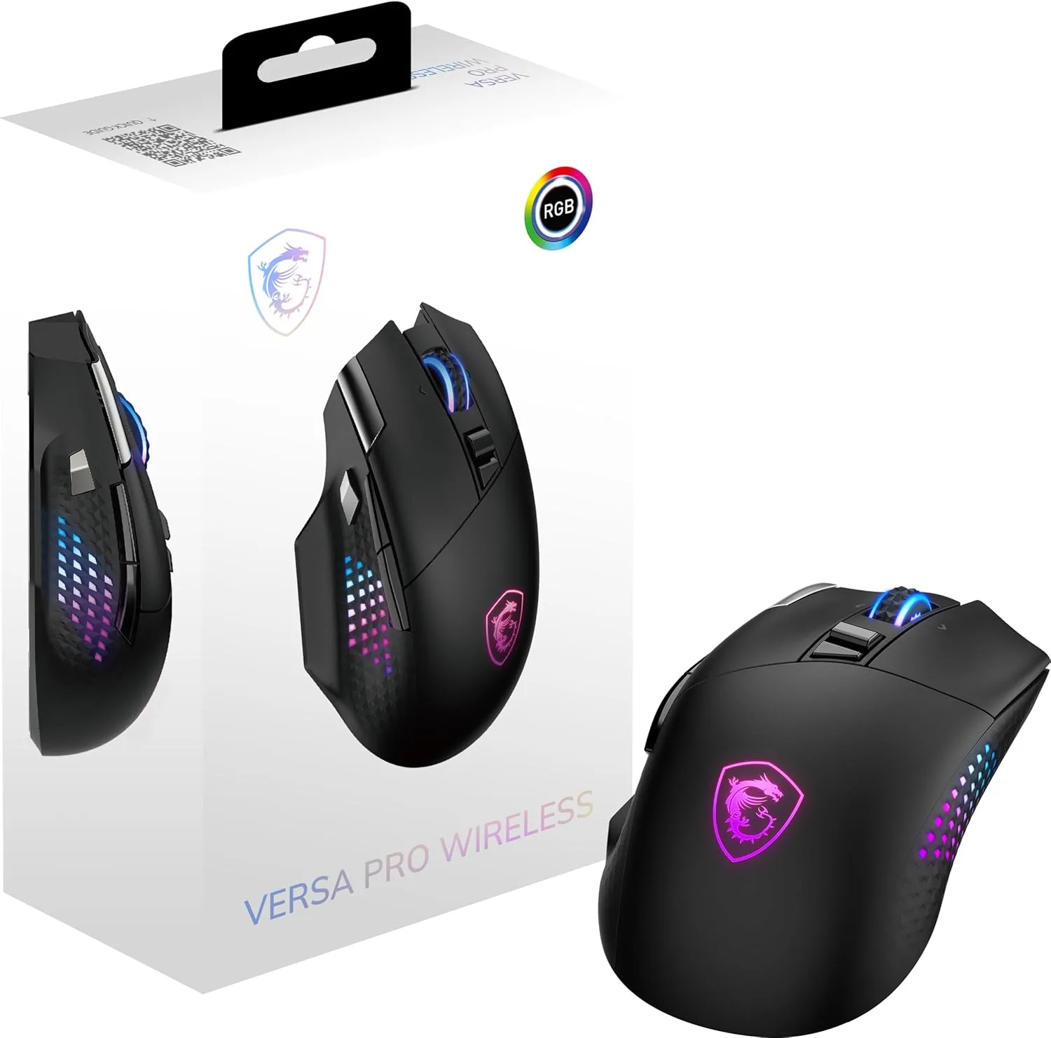 MSI Versa PRO W Gaming Mouse, 26000 DPI, OMRON Switches, RGB