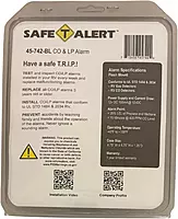 Combination Carbon Monoxide/Propane Alarm - Flush Mount, 12 VDC, Black