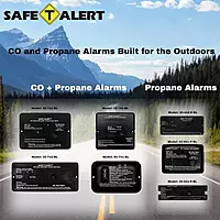 Combination Carbon Monoxide/Propane Alarm - Flush Mount, 12 VDC, Black