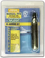 MTI Adventurewear Leland CO2 Cylinder ReArm Kit for Helios Inflatable and Fluid Belt Pack PFDs (24-Gram)