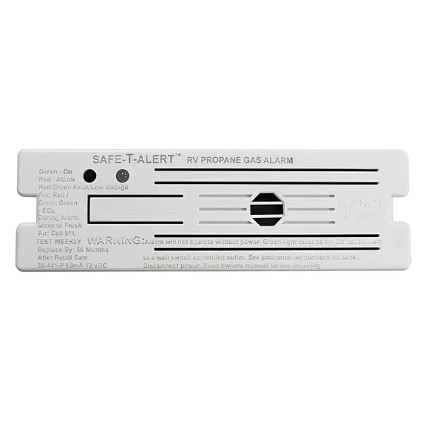 Safe T Alert 30-441-P-WT Classic Propane/LP Gas Alarm - 12V, 30 Series Surface Mount, White
