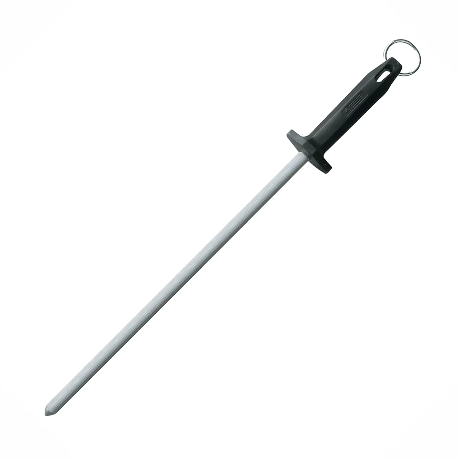 Mundial Round Regular Cut Sharpening Steel w/White Handle - 14"