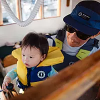 Mustang Lil' Legends Infant Foam Vest - Yellow/Navy