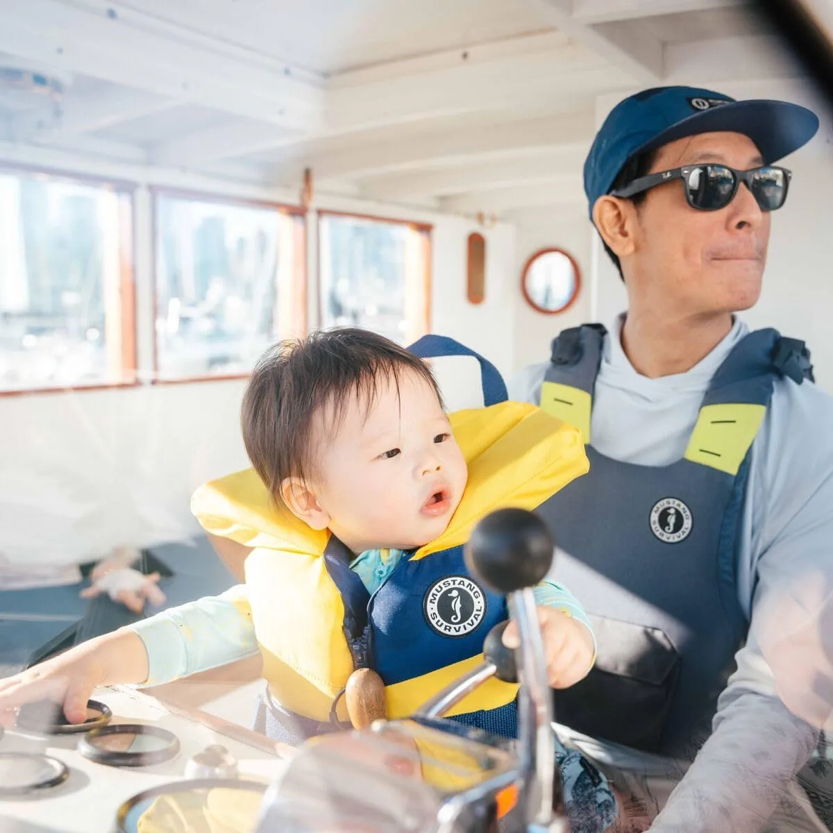 Mustang Lil' Legends Infant Foam Vest - Yellow/Navy