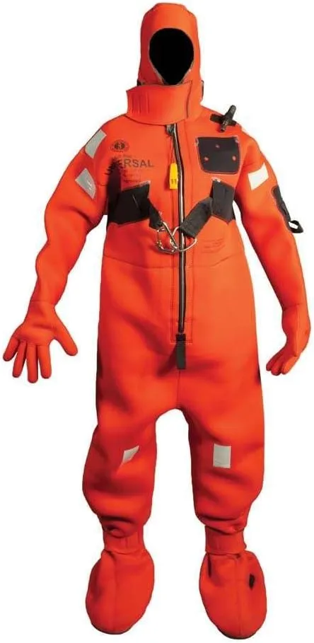 Mustang Neoprene Cold Water Immersion Suit w/Harness - Red - Adult Universal