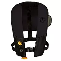 Mustang Hit Automatic Inflatable PFD - Law Enforcement Edition with Customizable Back Flap - Black
