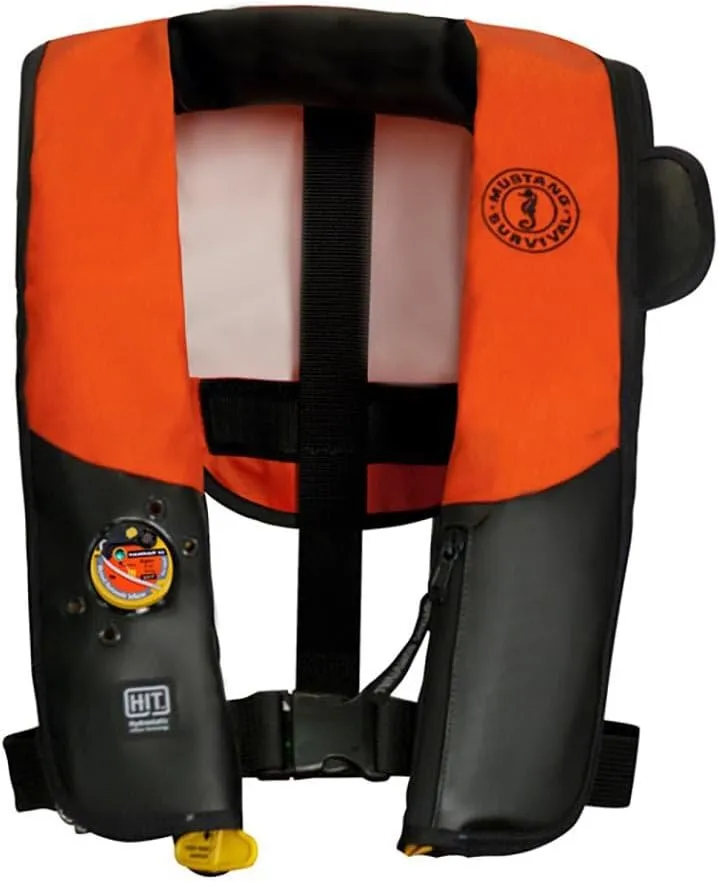 Mustang Hit Automatic Inflatable PFD - Law Enforcement Edition with Customizable Back Flap - Black