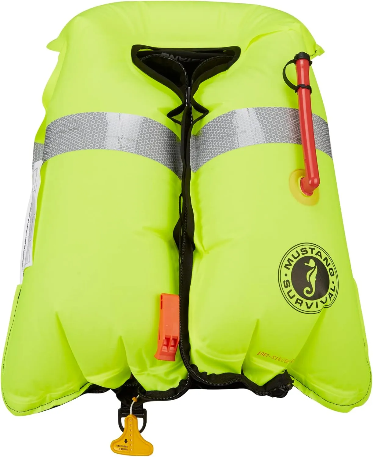 Mustang Survival - HIT Inflatable Work Vest for Adults (Orange & Black - One Size Fits All), Auto Hydrostatic