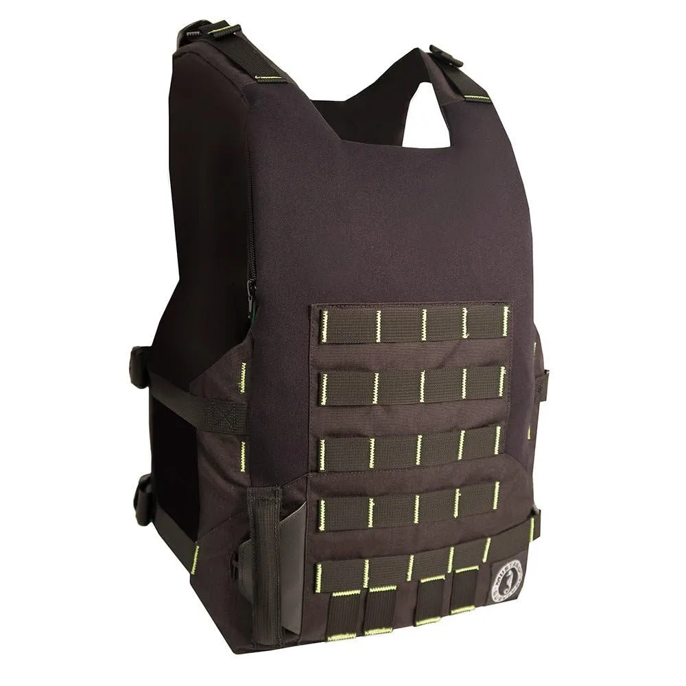 Mustang Rescue Swimmer Vest - Fluorescent Yellow/Green/Black - Universal 30"-52" - Manual