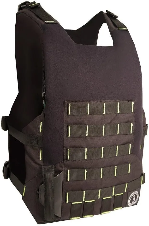 Mustang Rescue Swimmer Vest - Fluorescent Yellow/Green/Black - Universal 30"-52" - Manual