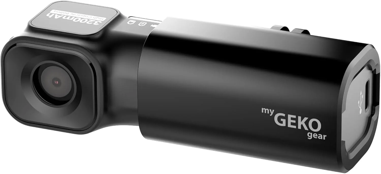myGEKOgear by Adesso Moto Snap 1080p Motorcycle Camera with APP for Instant Video Access, Tilt Sensor for Incident Video Recording, Sony Starvis Sensor, 8.5 Hours Rechargable Battery, 32GB Storage