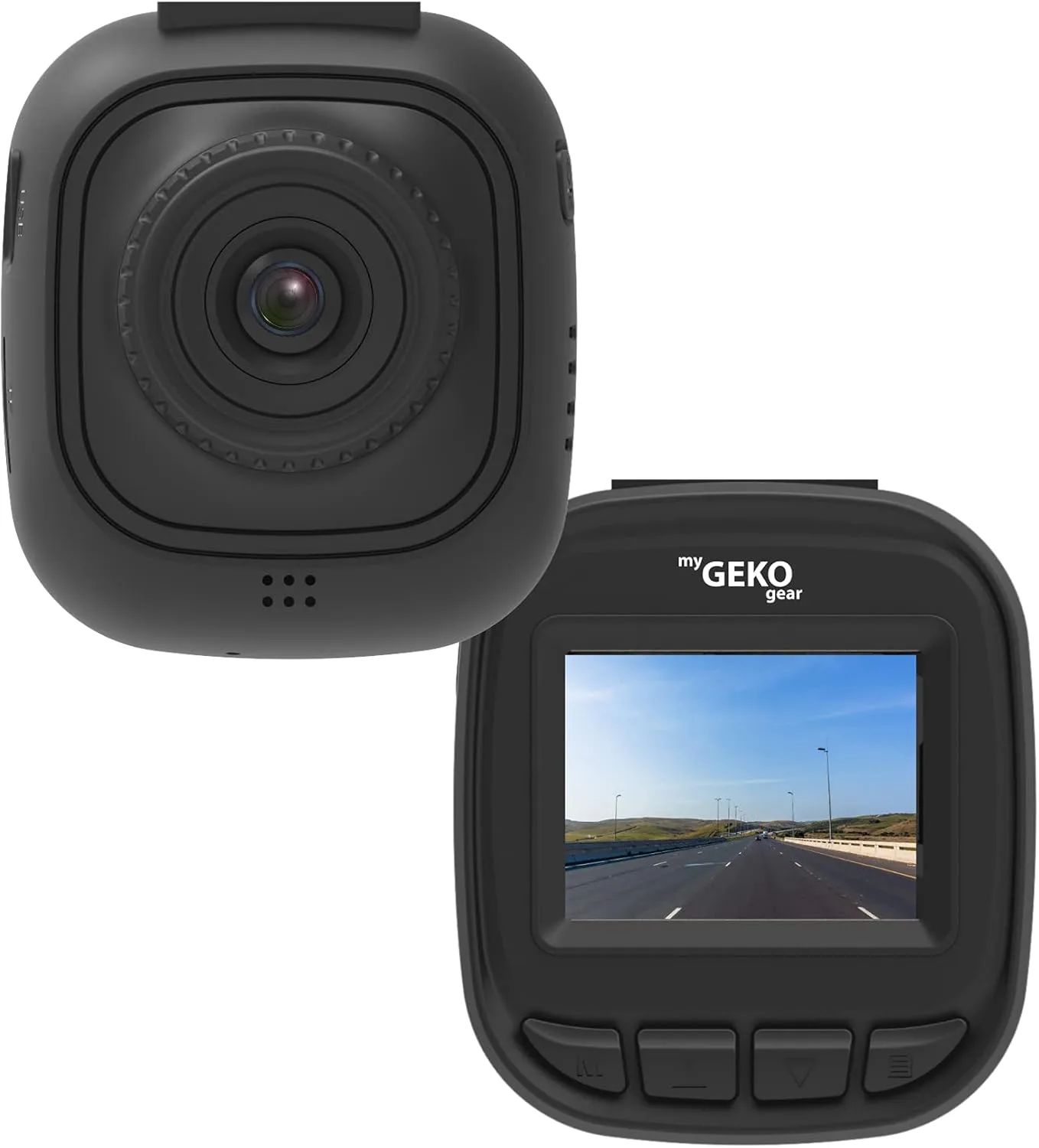 MyGekoGear Orbit 132 Full HD 1080P Wi‑Fi Dash Cam with Blind Spot Mirrors and 8GB MicroSD
