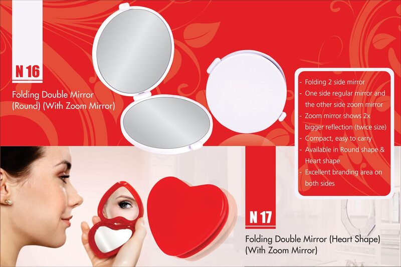 Folding double mirror