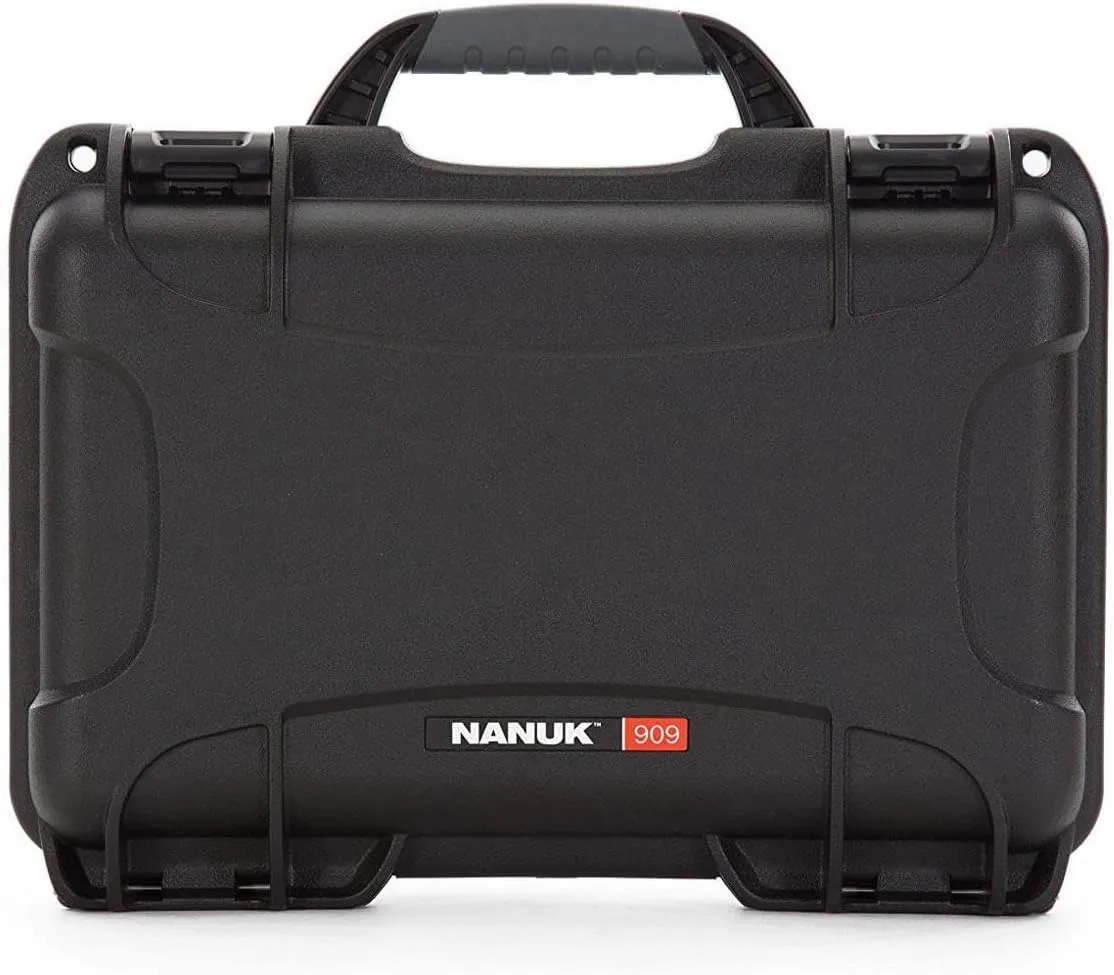 NANUK 909 Case with Foam, Black Black Cubed Foam Case