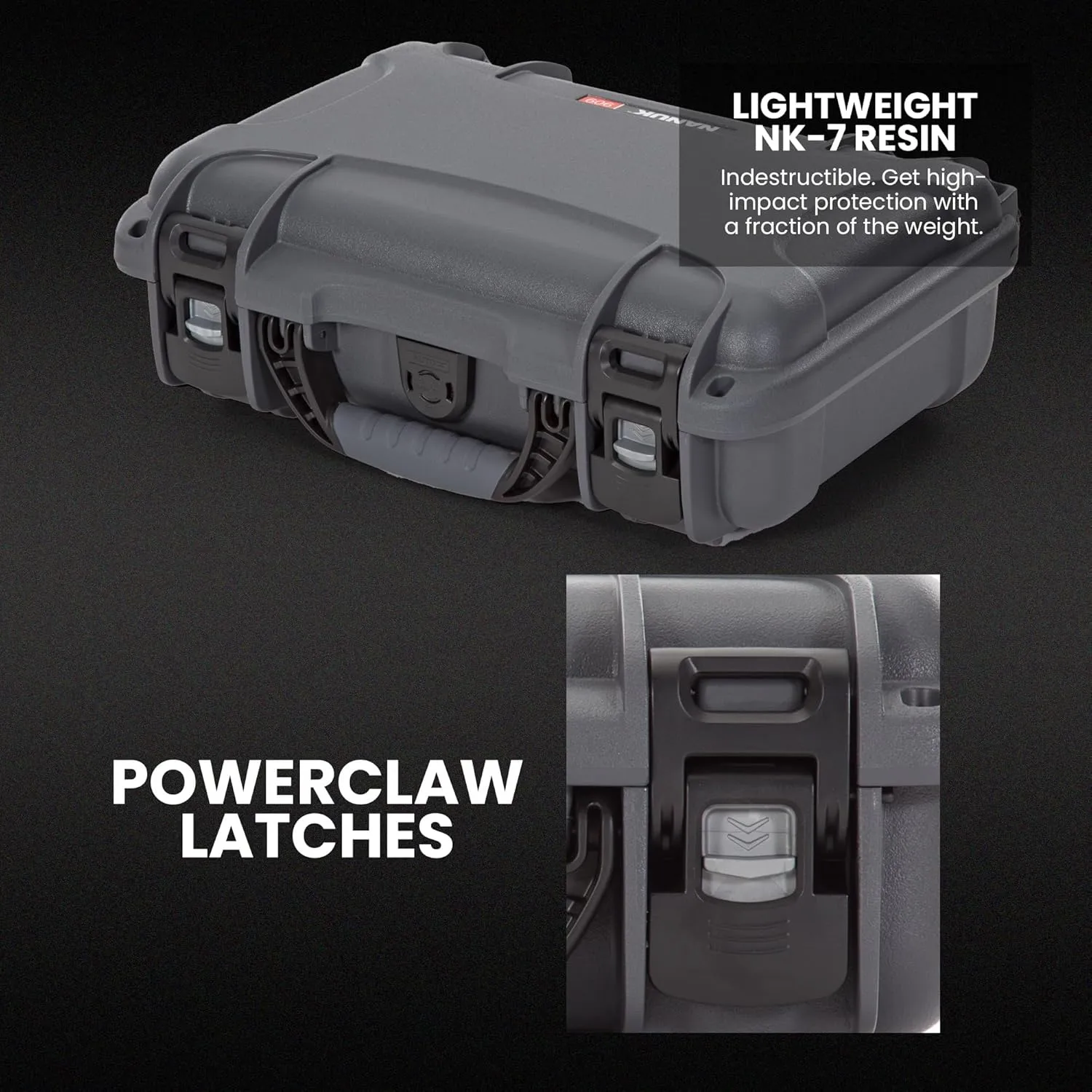 NANUK 909 Hard Case with Custom Foam Insert for Glock (12.6” x 9” x 4.4”)