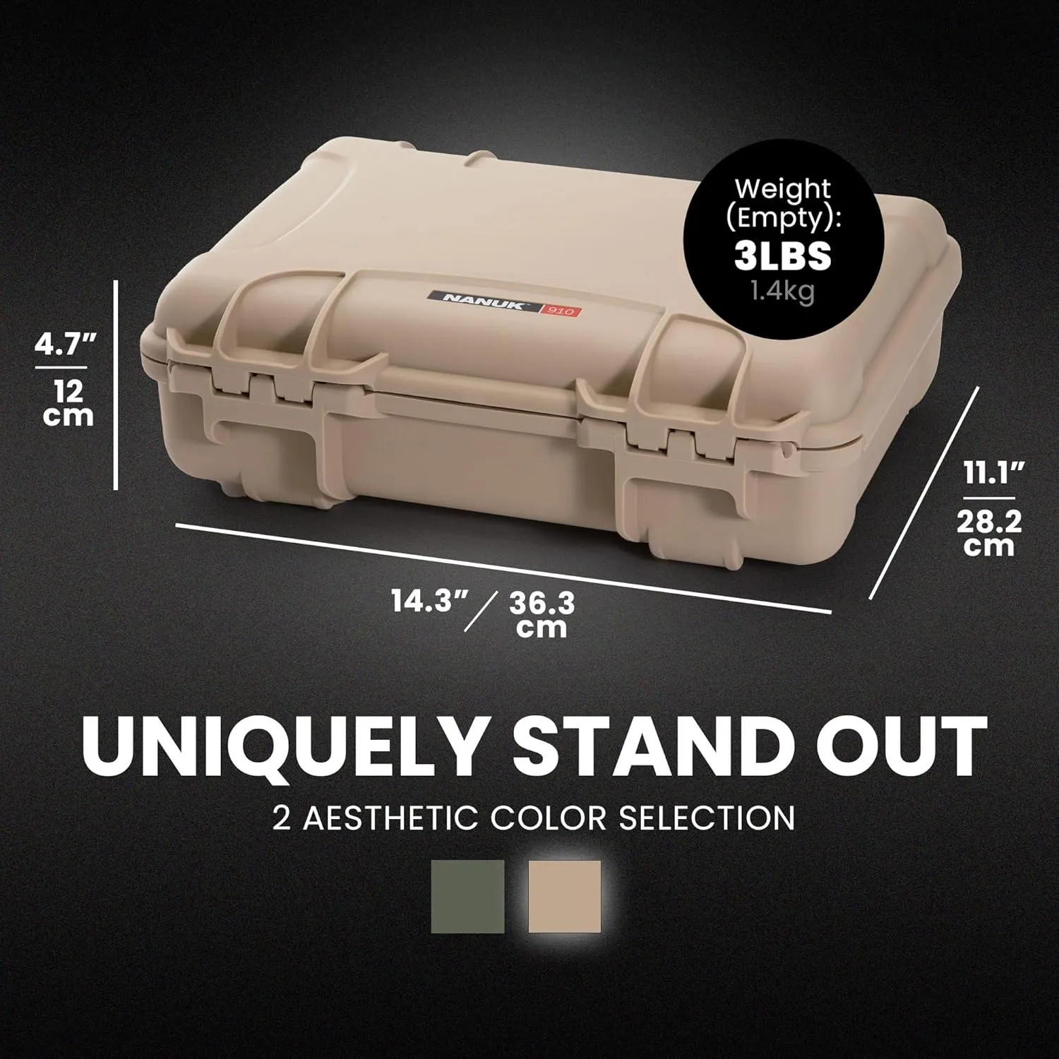 NANUK 910 Hard Case with Foam, IP67 Waterproof Hard Storage