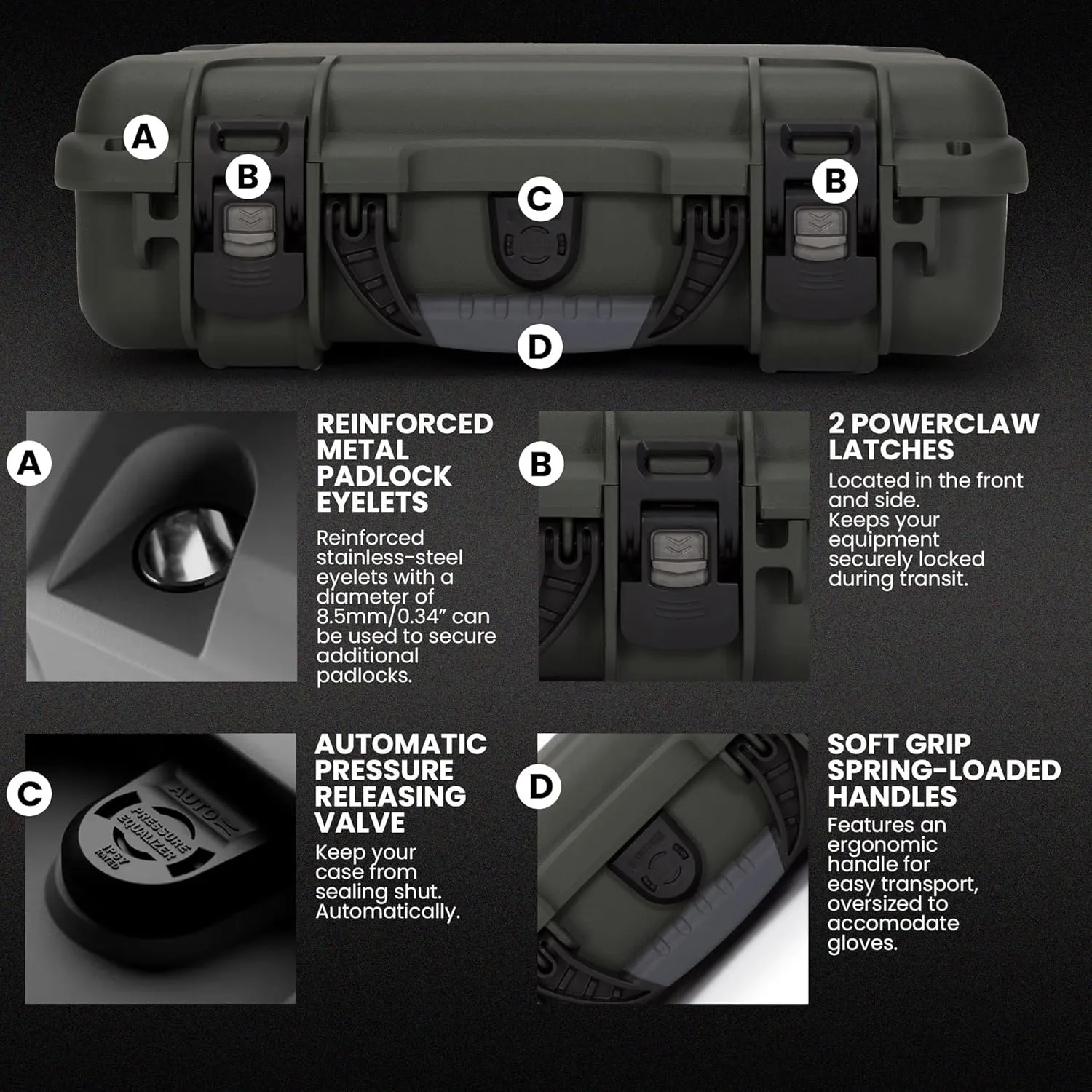 NANUK 910 Hard Case with Foam, IP67 Waterproof Hard Storage