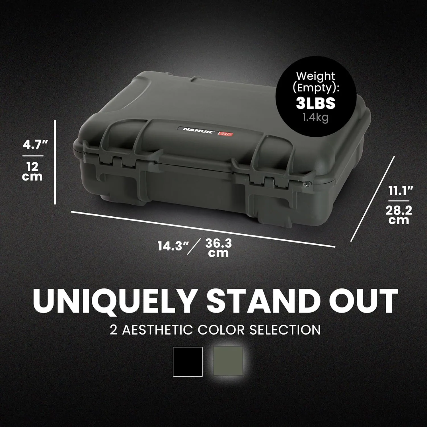 NANUK 910 Hard Case for Single Sporting Gear, IP67 Waterproof Hard Storage