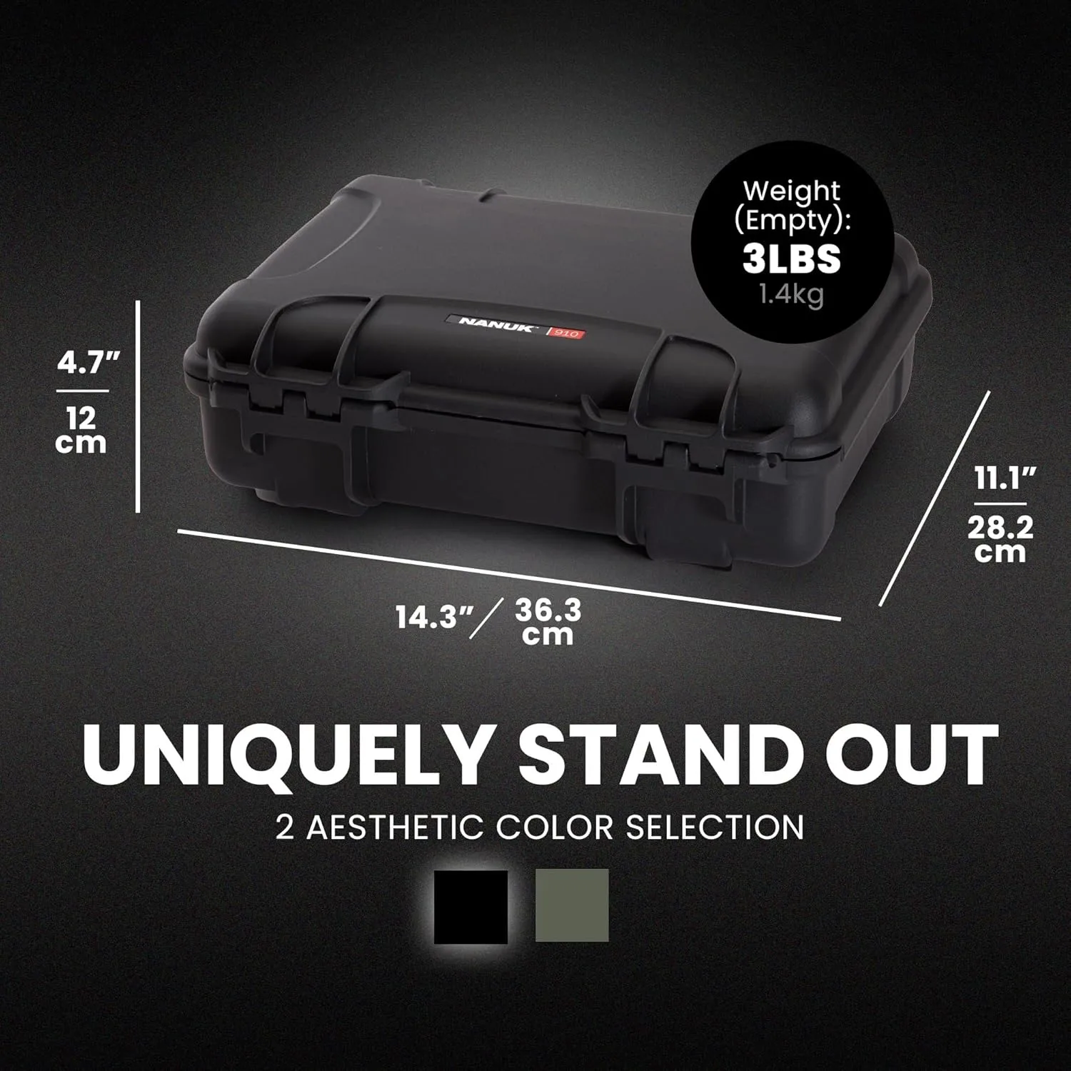 NANUK 910 Pistol Optic Ready Hard Case