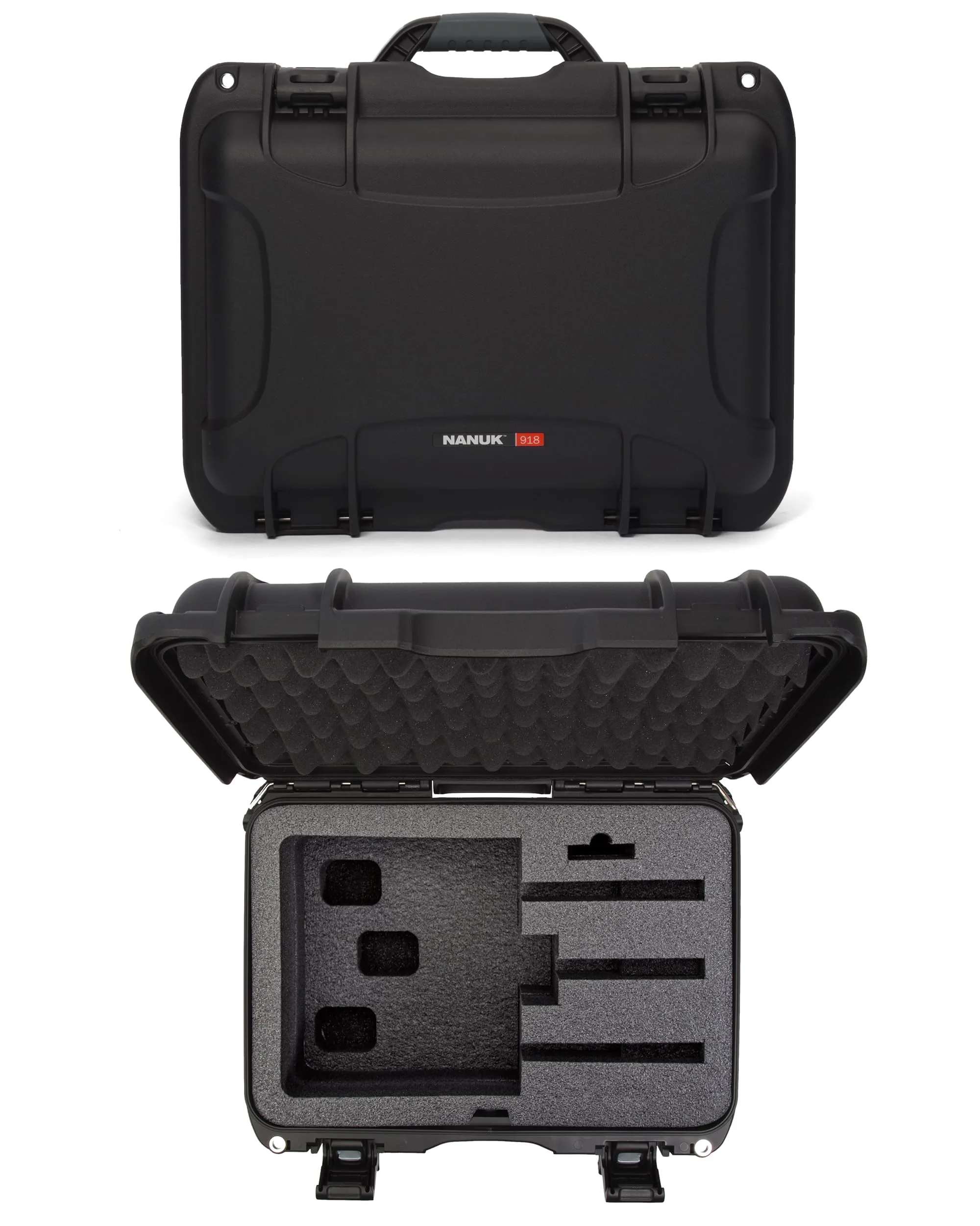 Nanuk 918 Waterproof Hard Gun Case for Revlovers with Custom 3UP Foam Insert Black