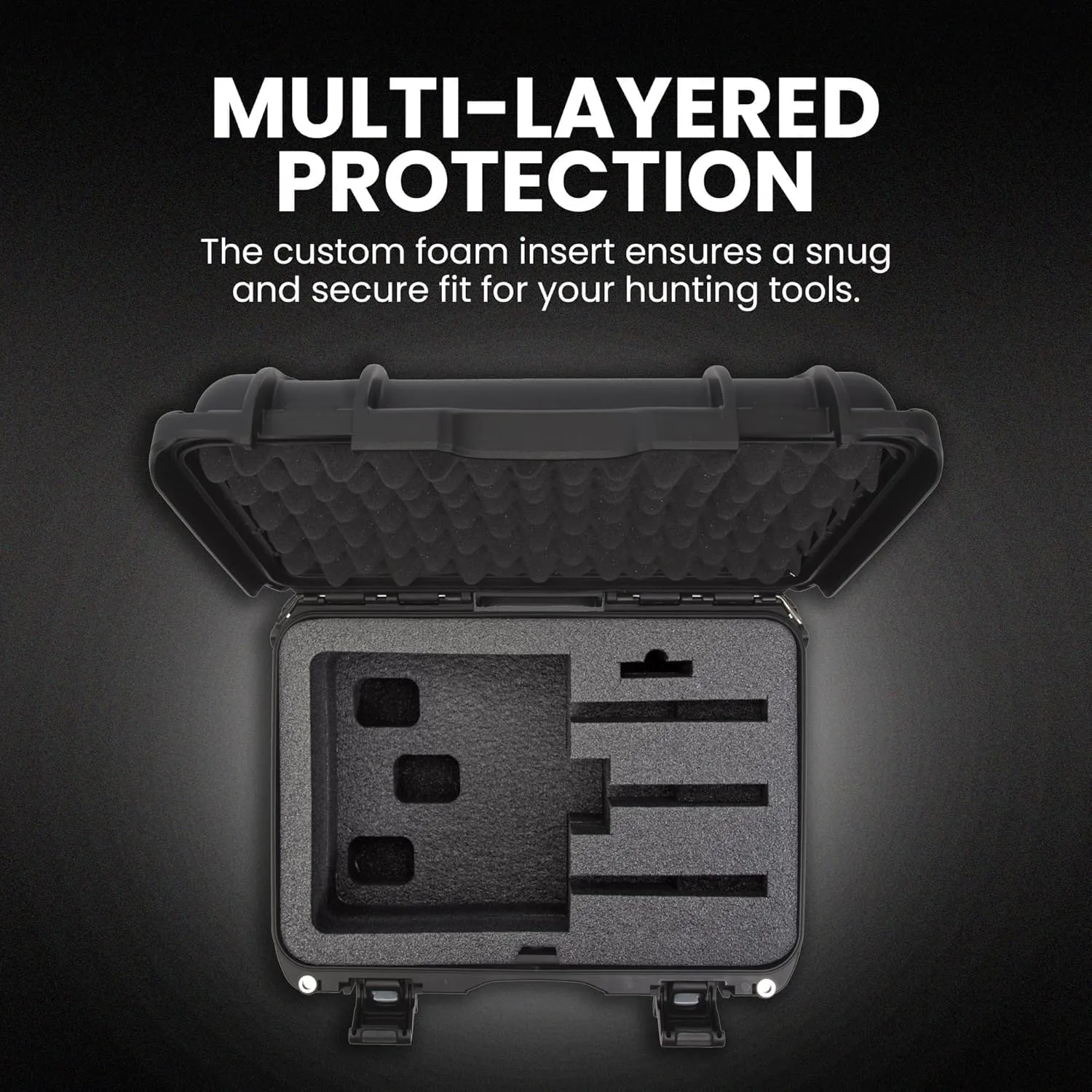 Nanuk 918 Waterproof Hard Gun Case for Revlovers with Custom 3UP Foam Insert Black