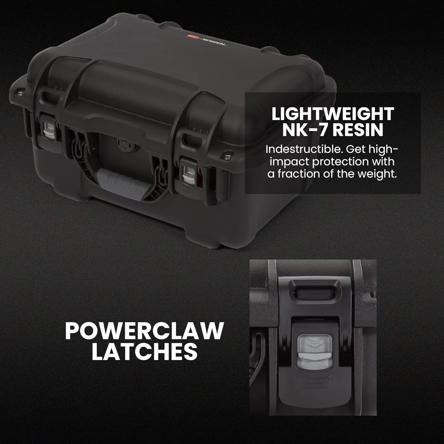 Nanuk 918 Waterproof Hard Gun Case for Revlovers with Custom 3UP Foam Insert Black