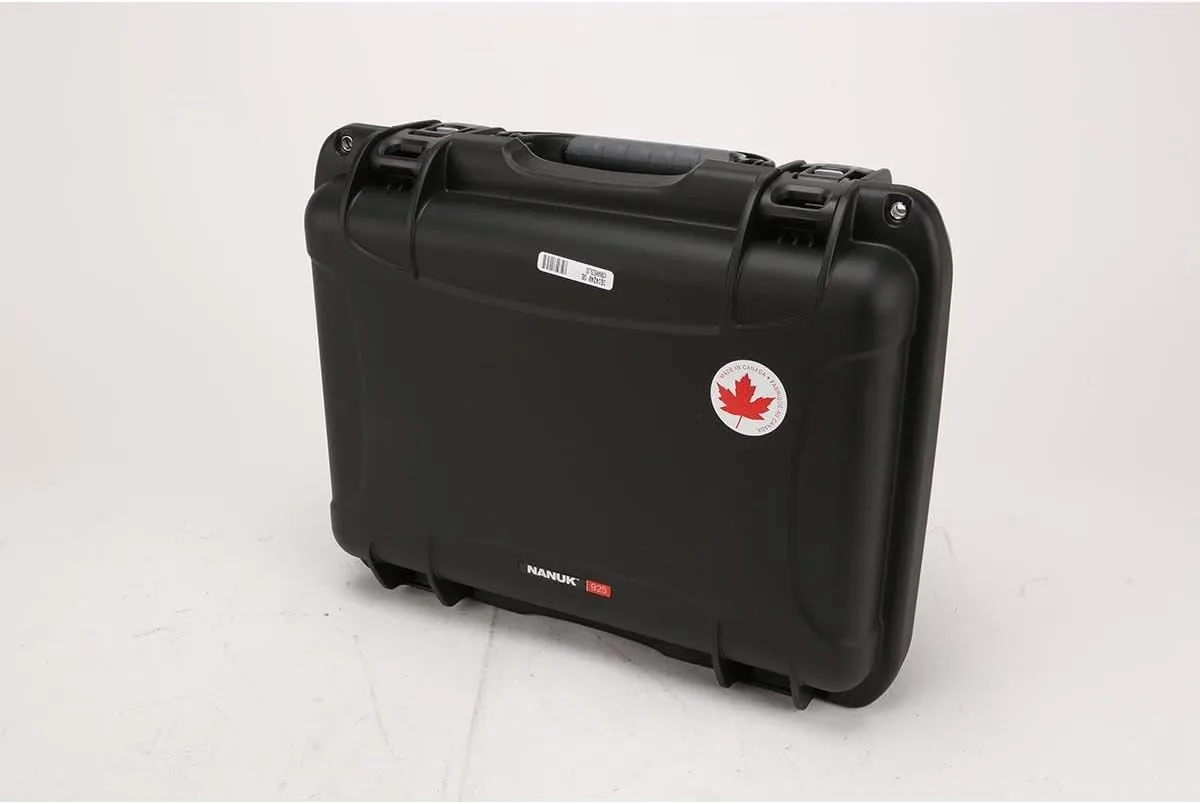 NANUK Large Series 925 Lightweight NK-7 Resin Waterproof Case with Cubed Foam, Black