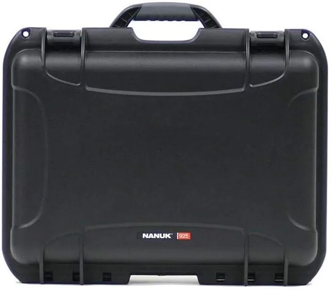 NANUK Large Series 925 Lightweight NK-7 Resin Waterproof Case with Cubed Foam, Black