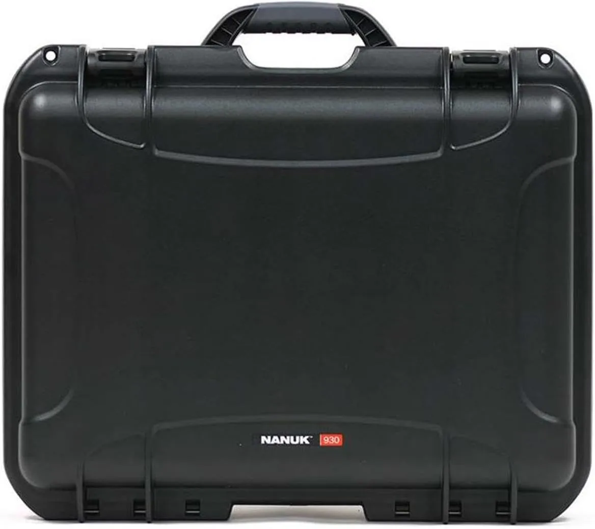 NANUK Large Series 930 Lightweight NK-7 Resin Waterproof Case with Cubed Foam, Black Black Cubed Foam