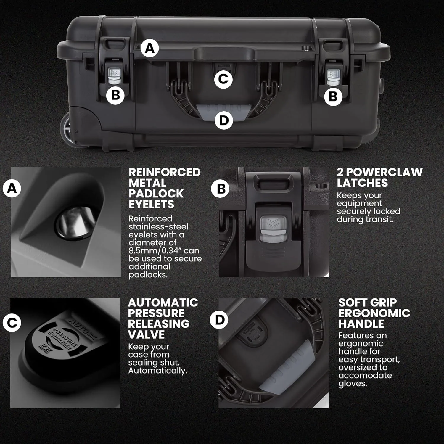 NANUK 935 Hard Case with Custom Foam Insert — Wheeled, IP67 Waterproof