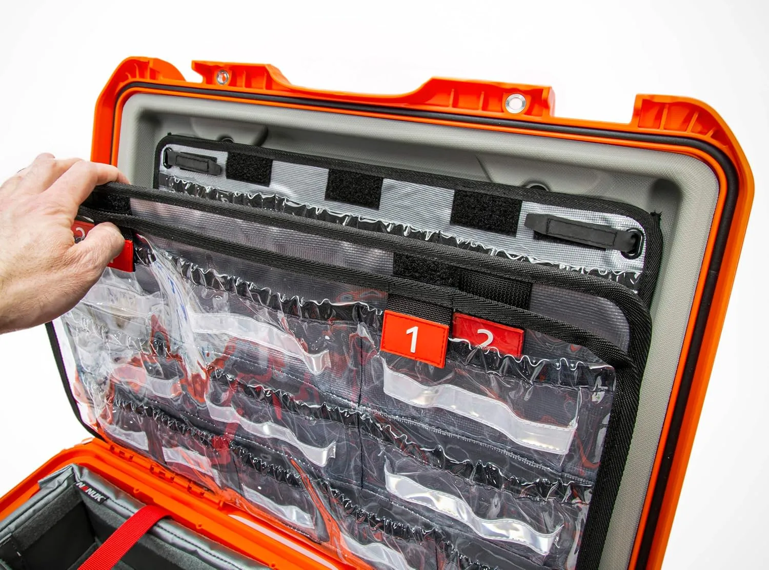 Nanuk 940 EMS Emergency Medical Service/First Aid Hardcase with Lid Organizer and Divider System (Orange) 940 EMS Orange