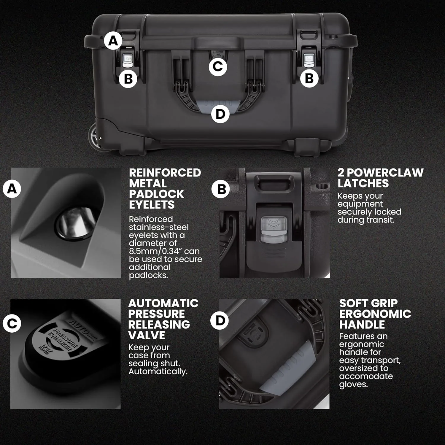 NANUK 950 Hard Case with Foam Insert, IP67 Waterproof & Crushproof