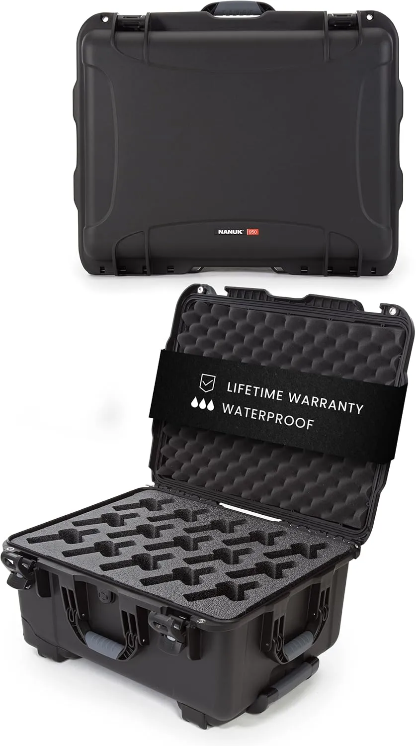 NANUK 950 Hard Case with Foam Insert, IP67 Waterproof & Crushproof
