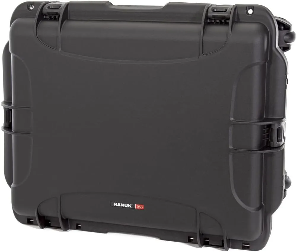 NANUK Wheeled Series 955 Lightweight NK-7 Resin Waterproof Hard Case with Foam Insert, Black