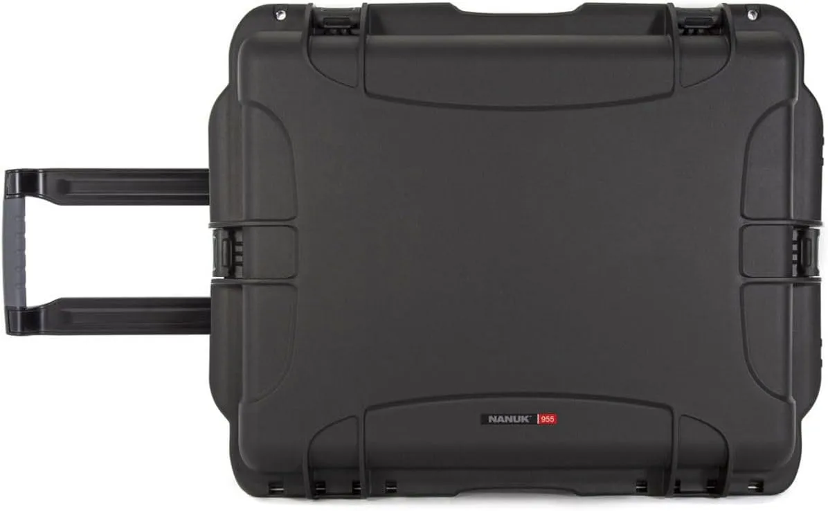 NANUK Wheeled Series 955 Lightweight NK-7 Resin Waterproof Hard Case with Foam Insert, Black