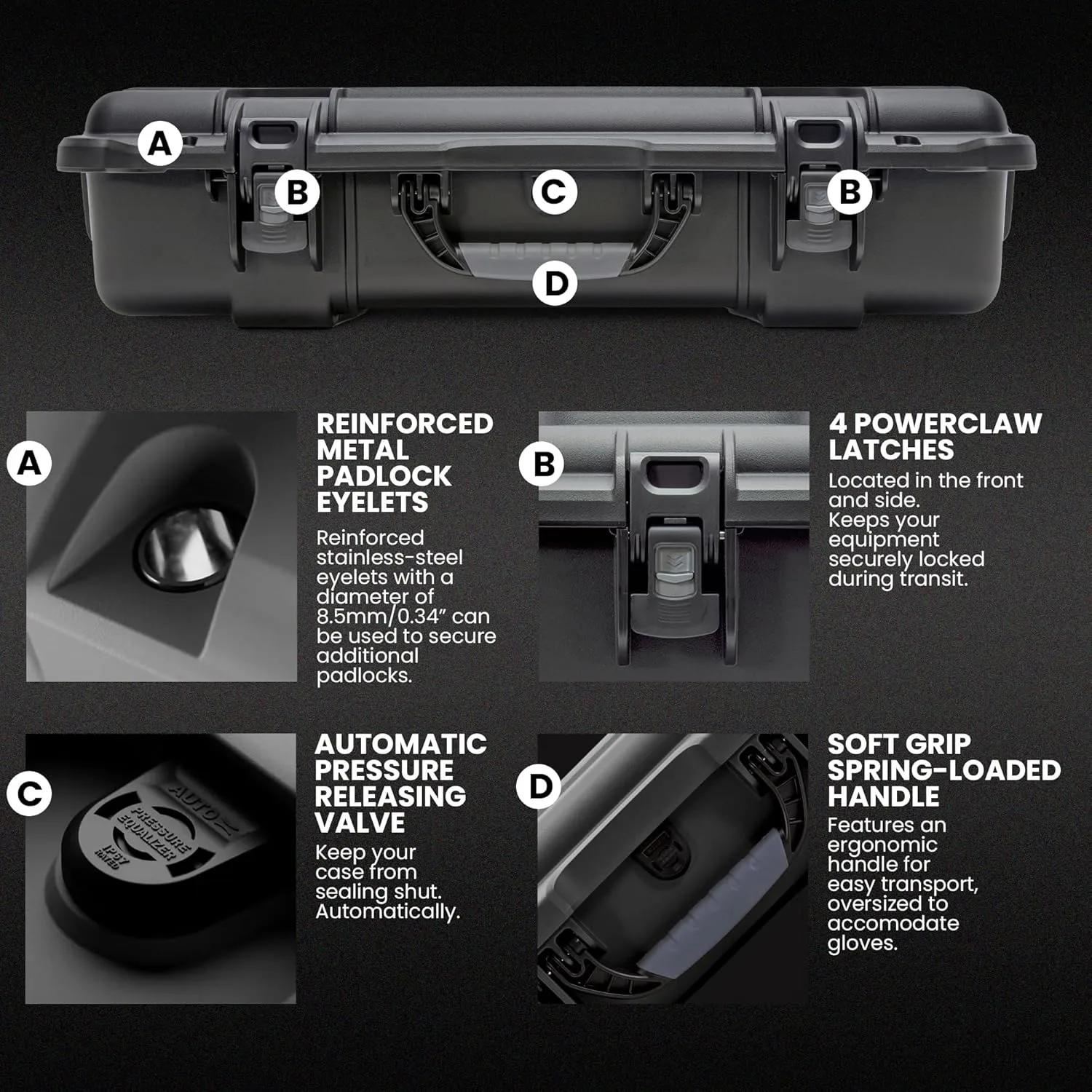 NANUK 980 Hard Case, IP67 Waterproof & Crushproof