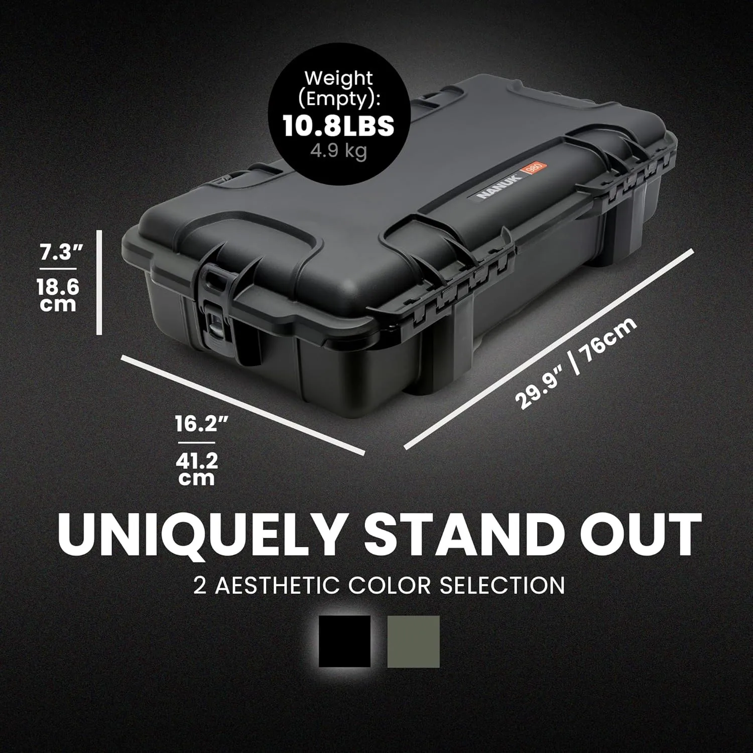 NANUK 980 Hard Case, IP67 Waterproof & Crushproof