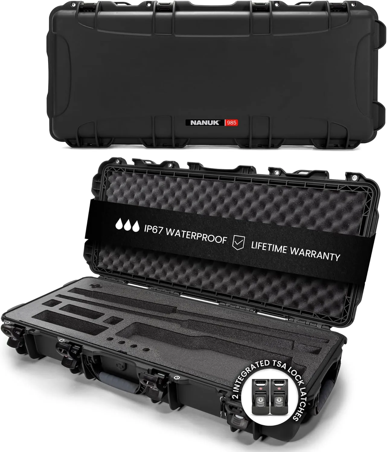 NANUK 985 Hard Firearm Case with Wheels & Custom Foam Insert