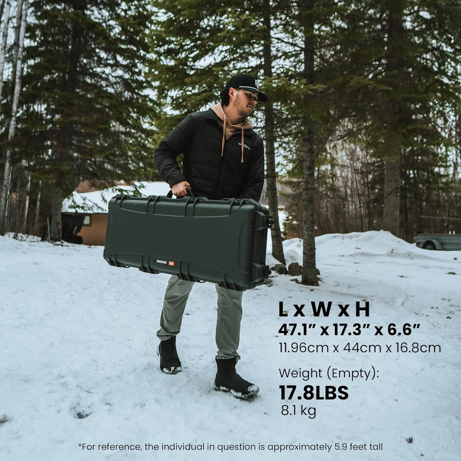 NANUK 985/990 Hard Case with Wheels & Custom Foam Insert