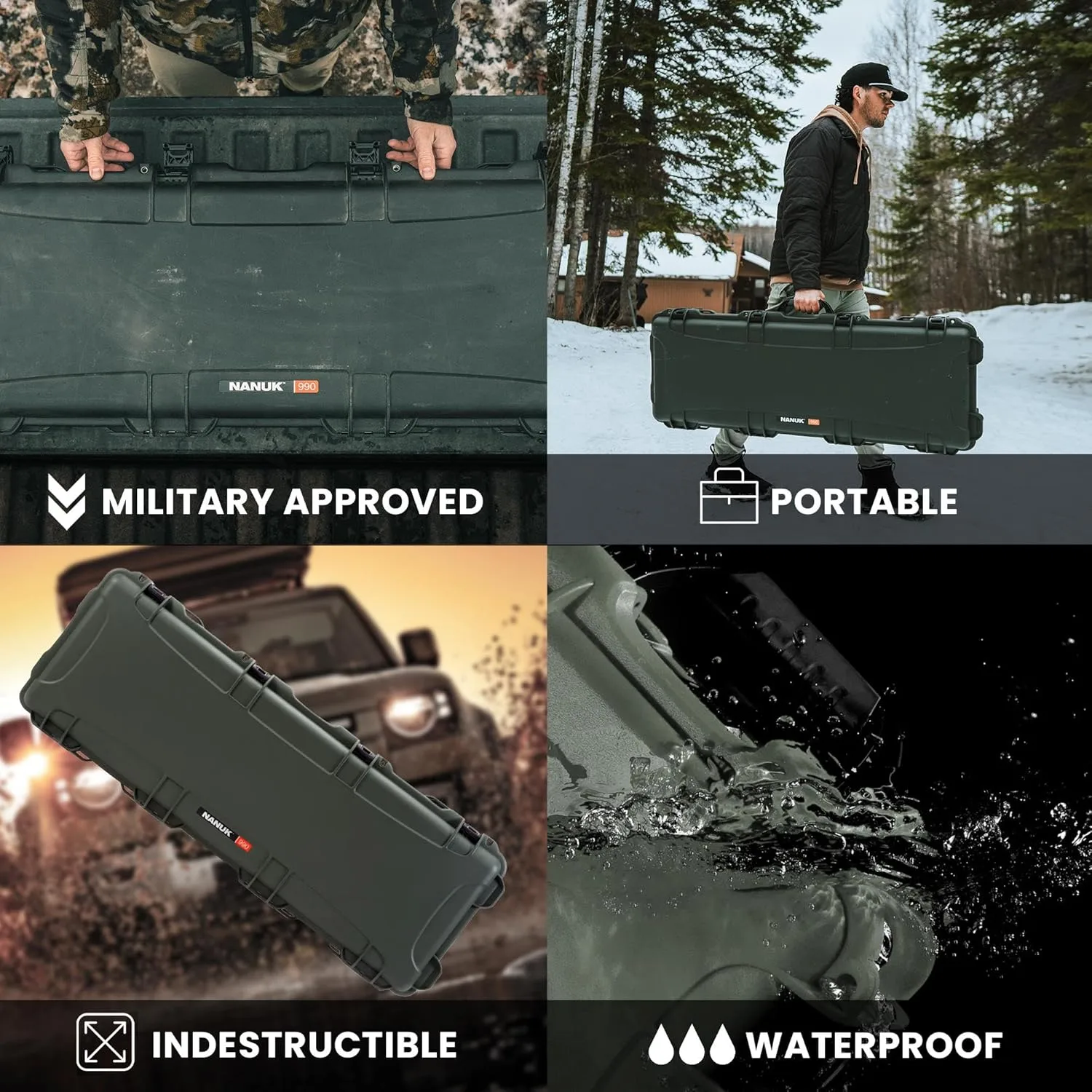NANUK 995 Long Professional Waterproof Crushproof Hard Case with Wheels & Foam