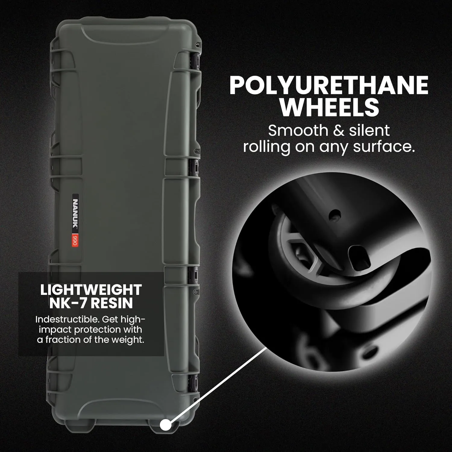 NANUK 990 IP67 Waterproof Hard Case with Wheels