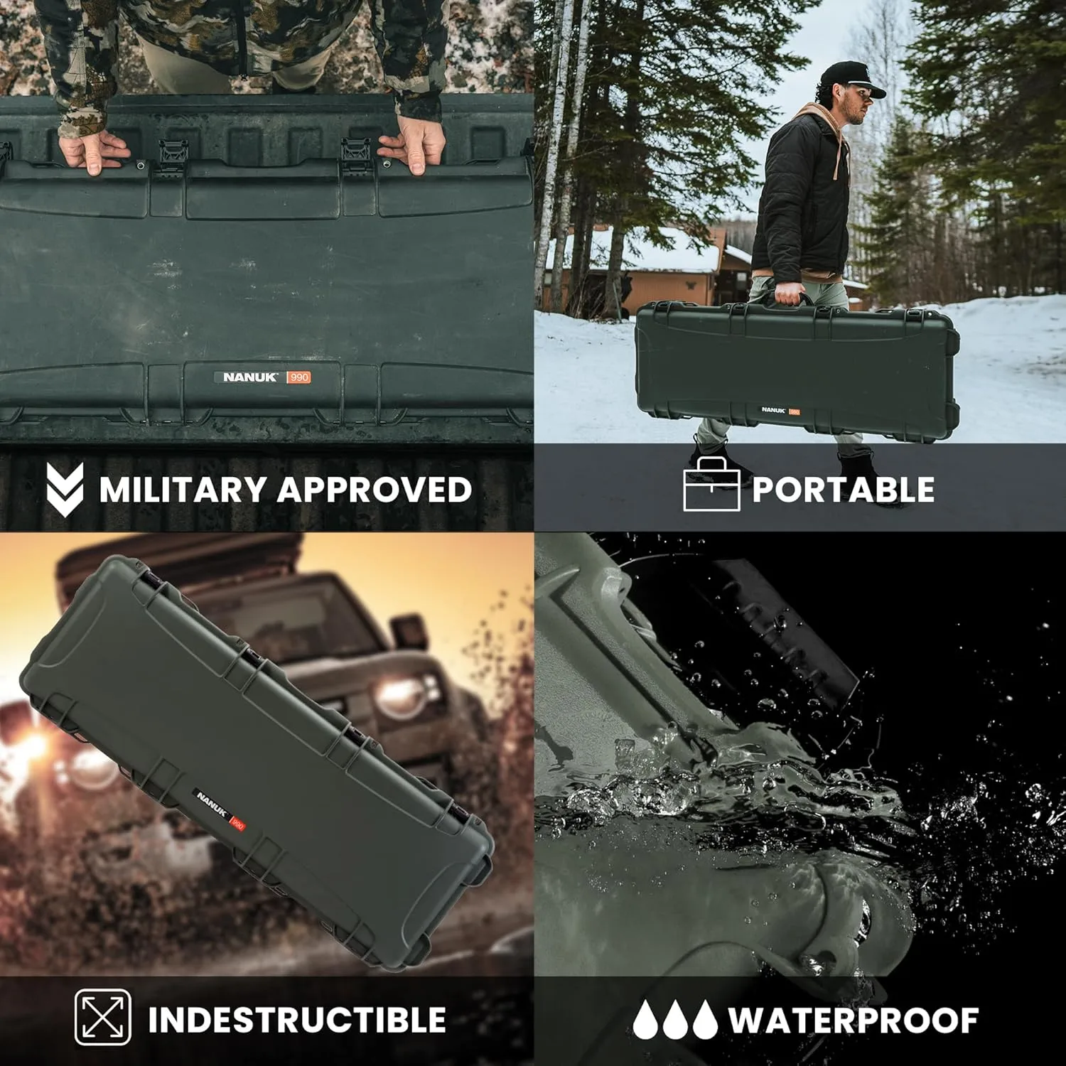 NANUK 990 IP67 Waterproof Hard Case with Wheels
