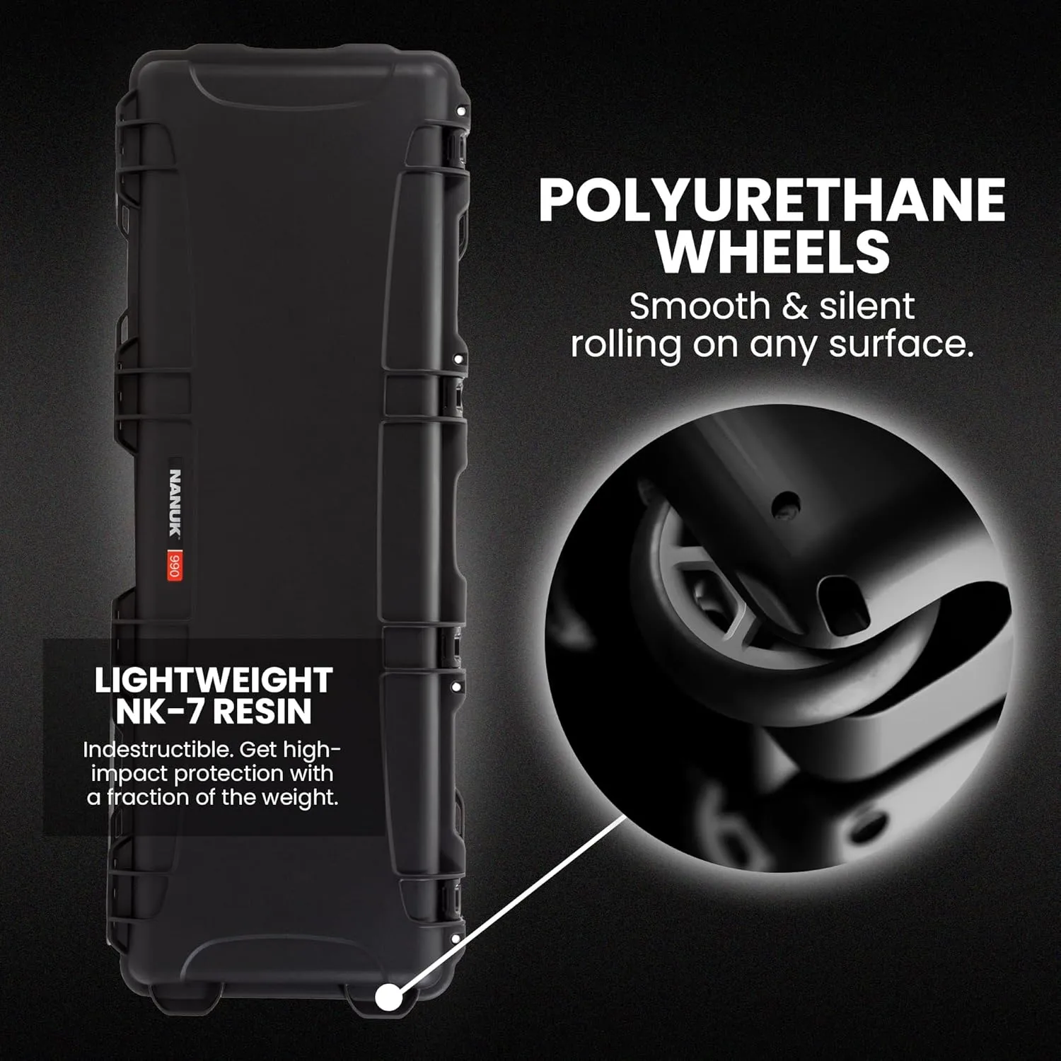 NANUK 990 IP67 Waterproof Hard Case with Wheels