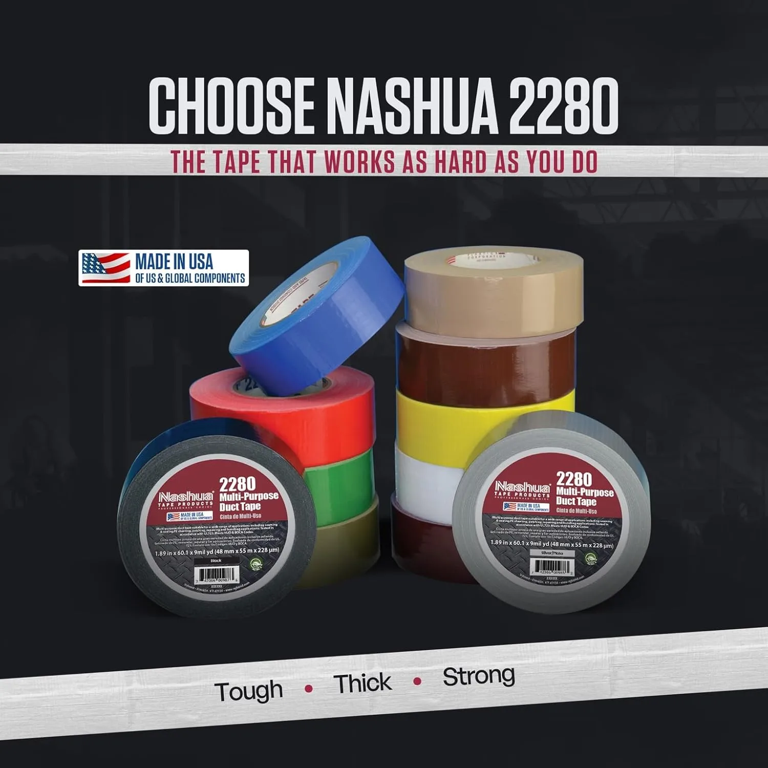 Nashua 2280 All Purpose Duct Tape 1.89 in x 60 yd