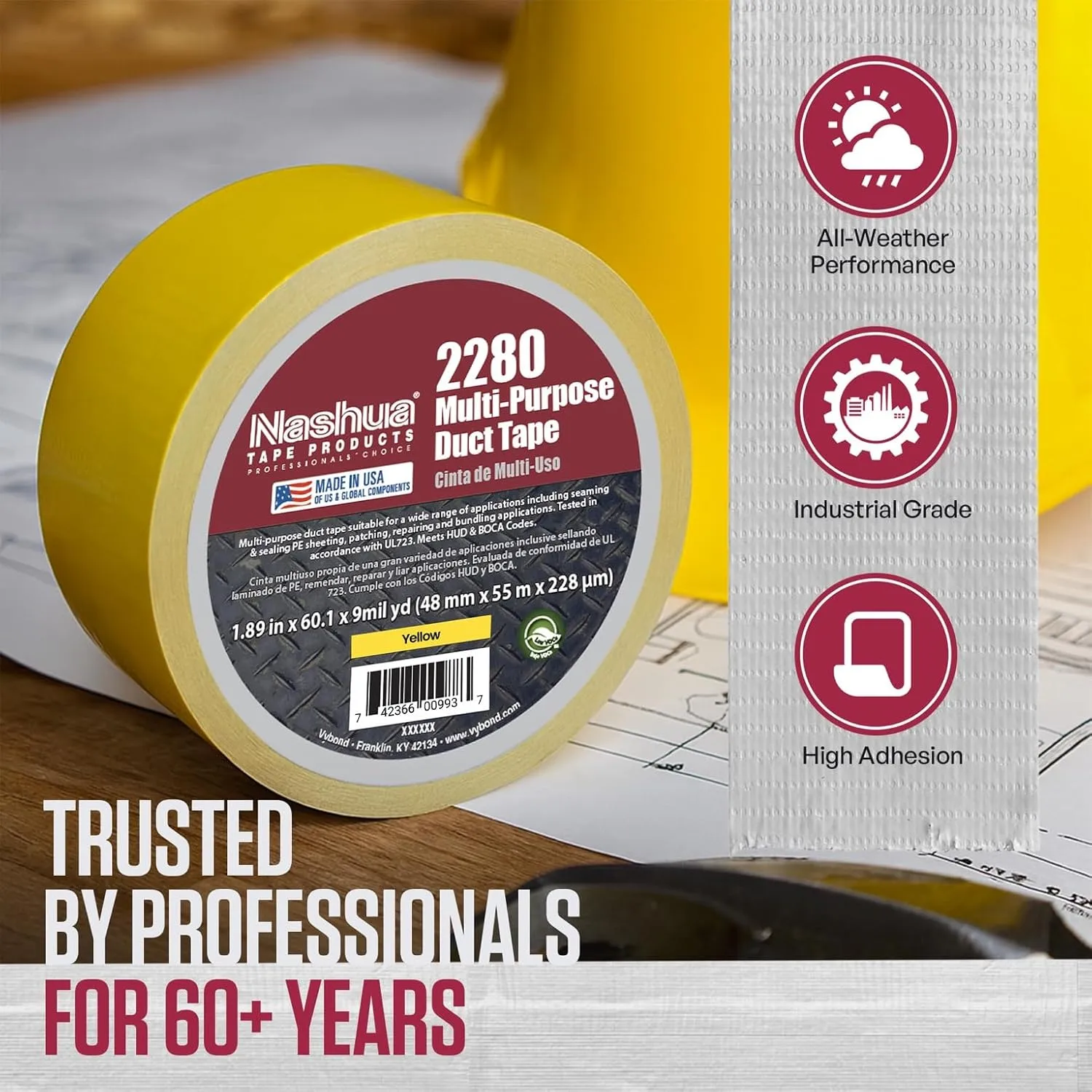 Nashua 2280 All Purpose Duct Tape 1.89 in x 60 yd