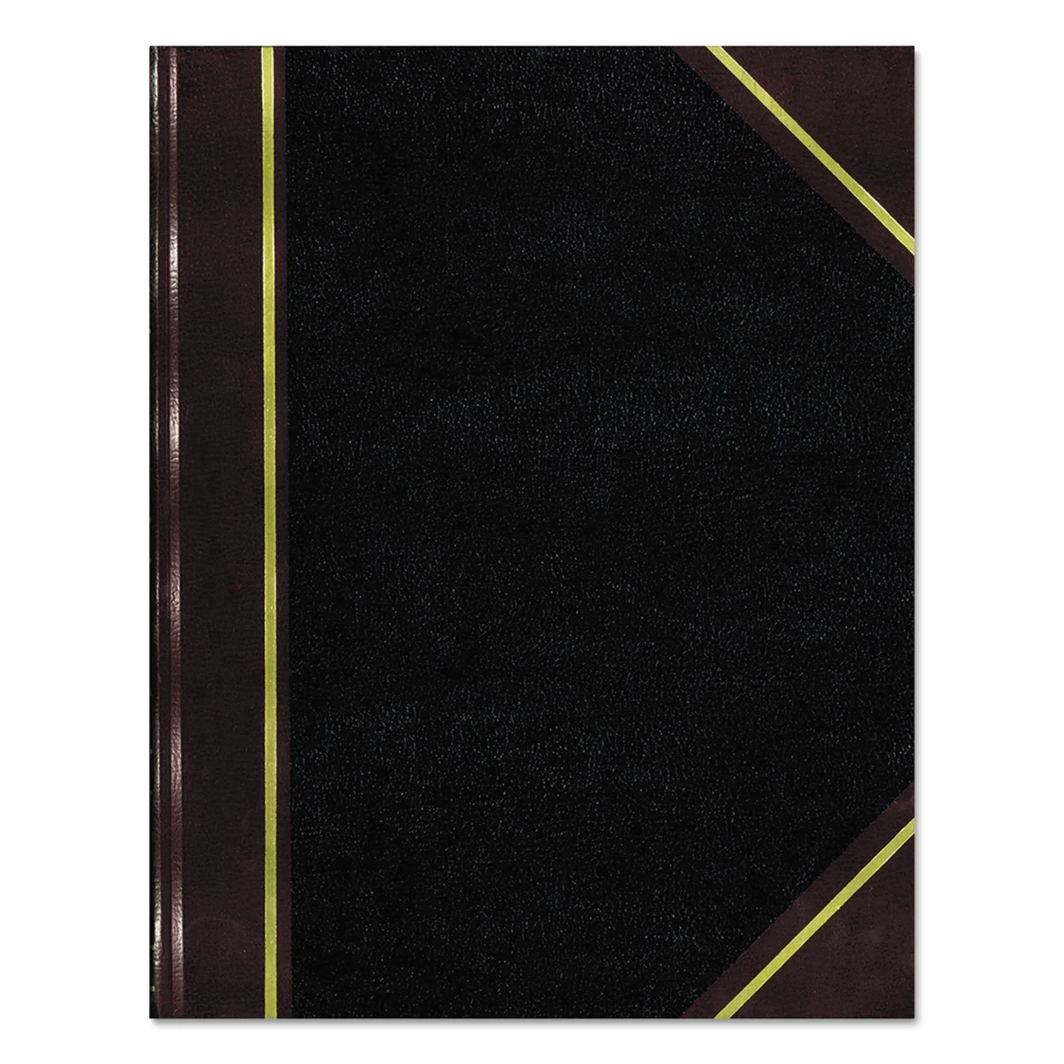 National 56231 Texthide Record Book, Black/Burgundy, 300 Green Pages, 10-3/8 x 8-3/8
