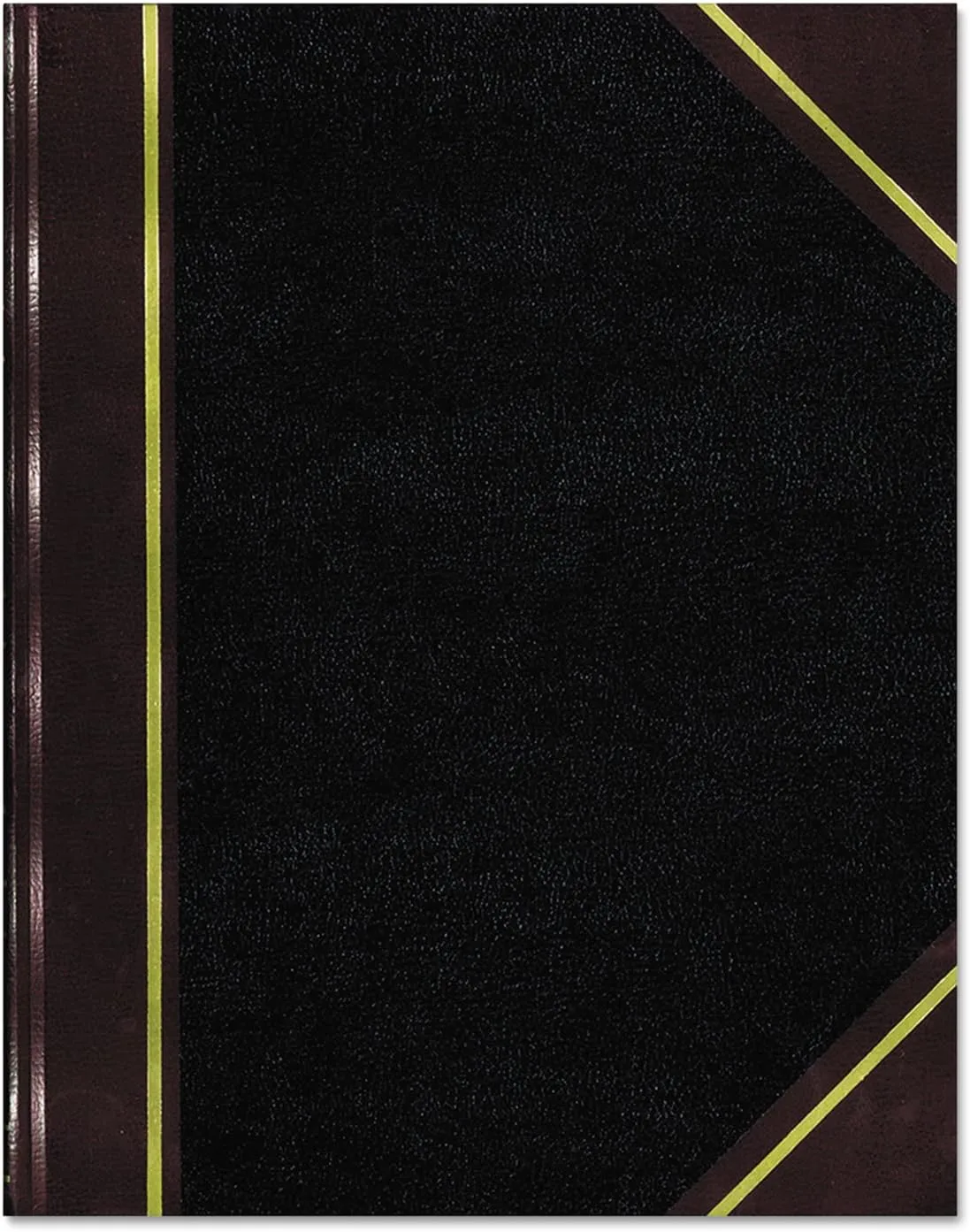 National 56231 Texthide Record Book, Black/Burgundy, 300 Green Pages, 10-3/8 x 8-3/8