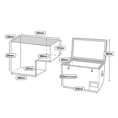 NL 90L Legacy Smart/Secop Dual Control Portable Cooler NL 90L Legacy Smart/Secop Dual Control Portable Cooler